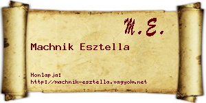 Machnik Esztella névjegykártya